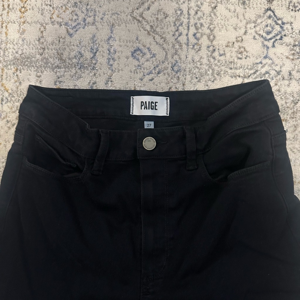 PAIGE Women's High Rise Black Jeans
